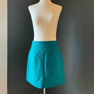 Emerald green felted mini skirt J.Crew